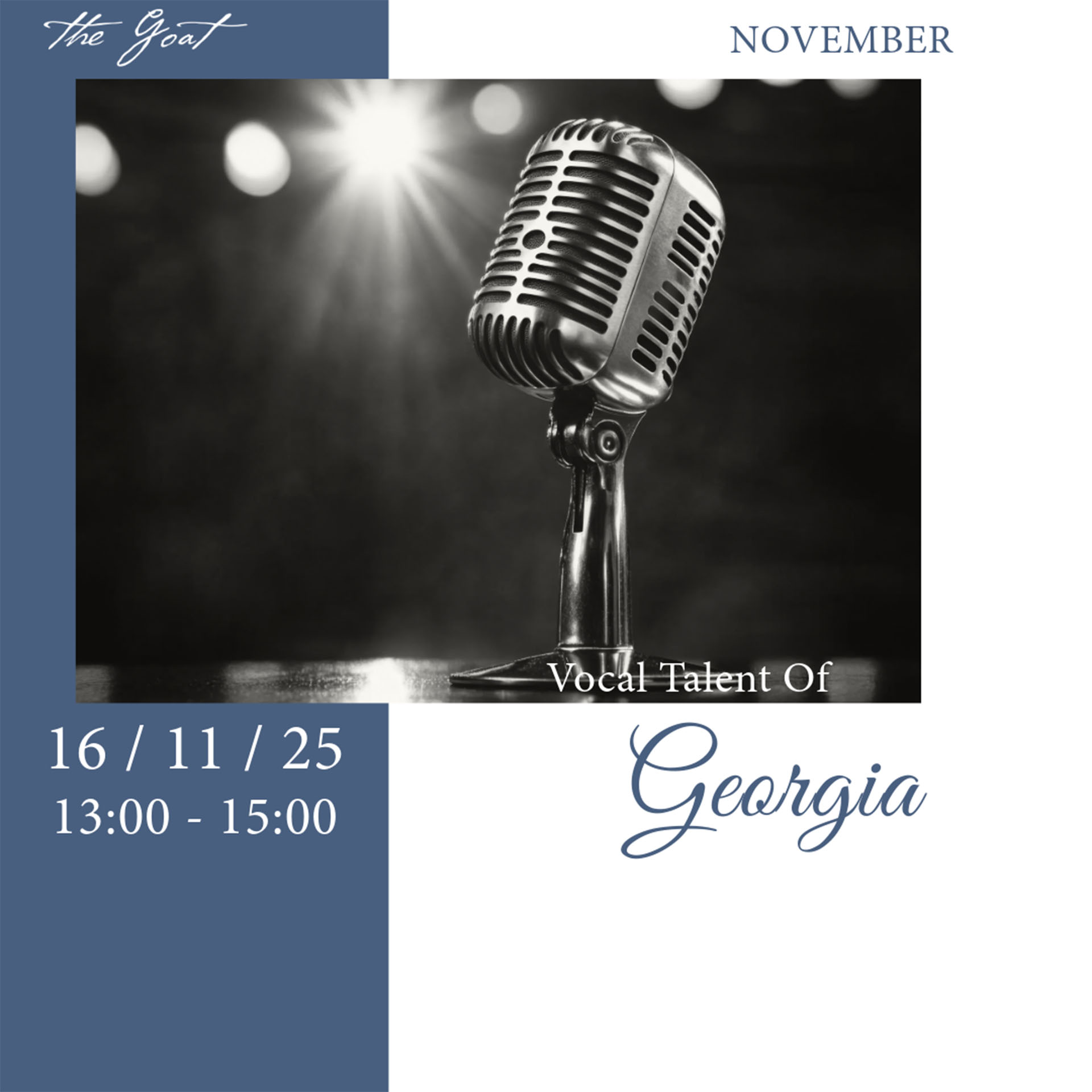 Georgia Live at The Goat Graphic Tile