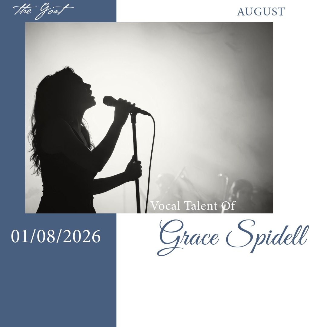Live music at The Goat Llandudno: Grace Spidell performs Saturday 1 August 2026, singer silhouette