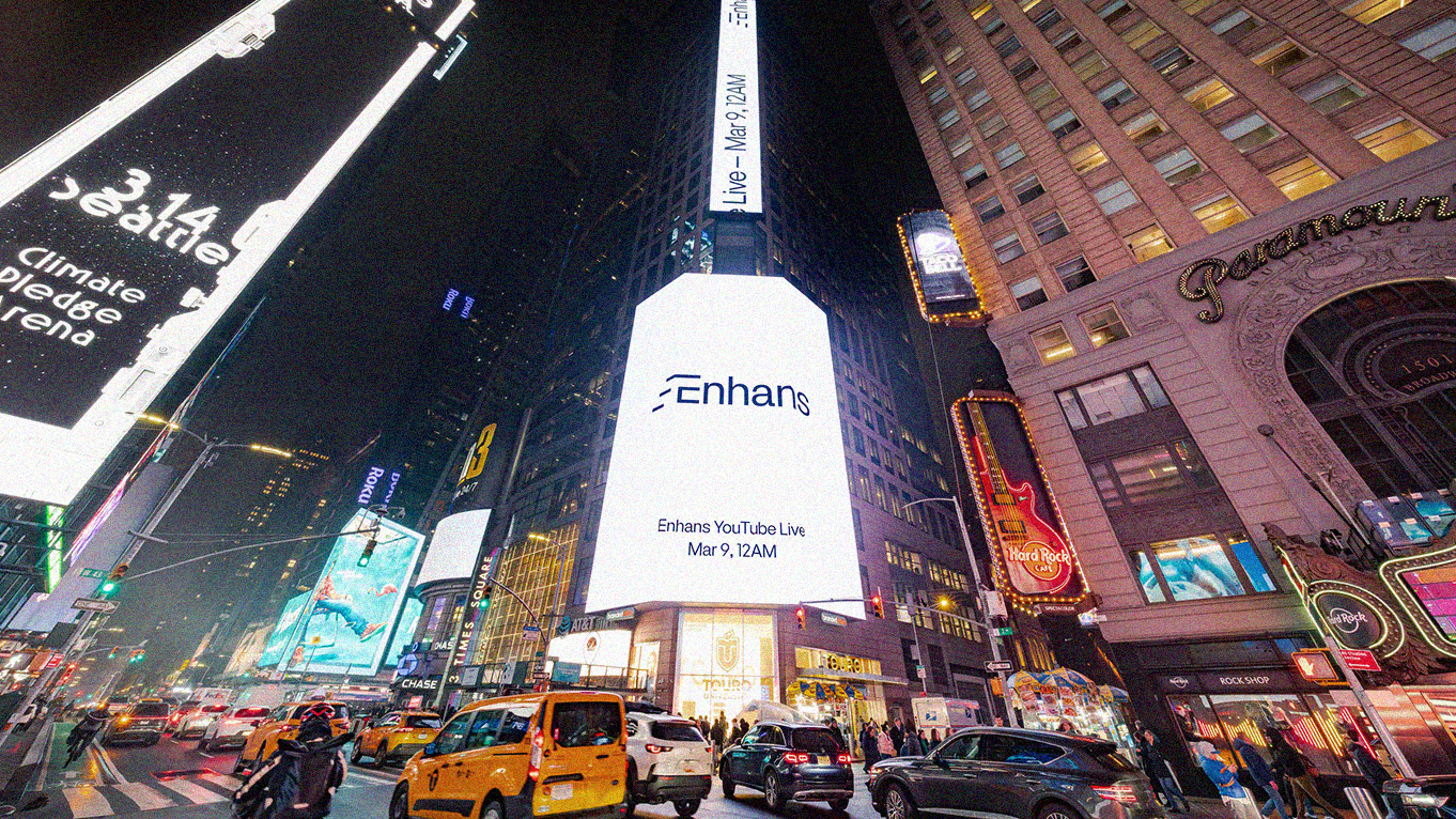 Enhans Launches Global Agentic AI Campaign with Lee Sedol in New York Times Square