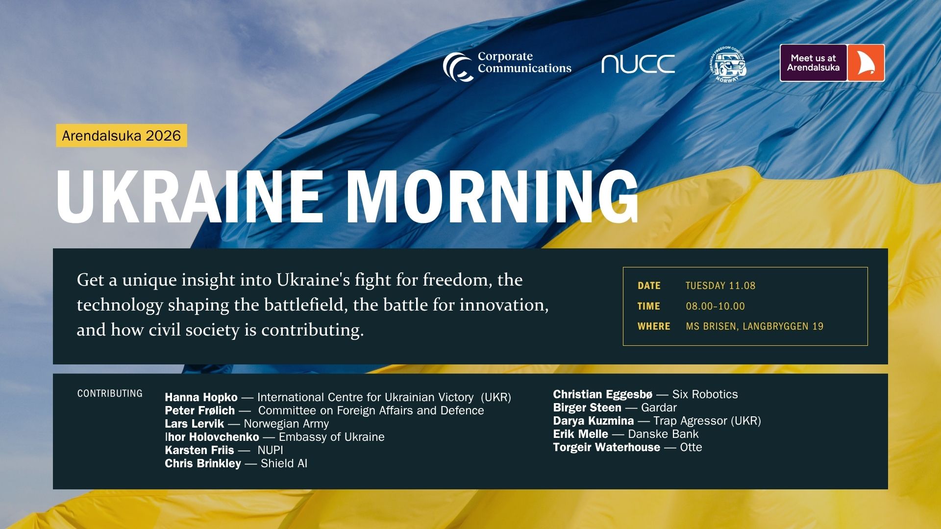 Ukraine Morning at Arendalsuka 2026: Security, Innovation and Civil Society