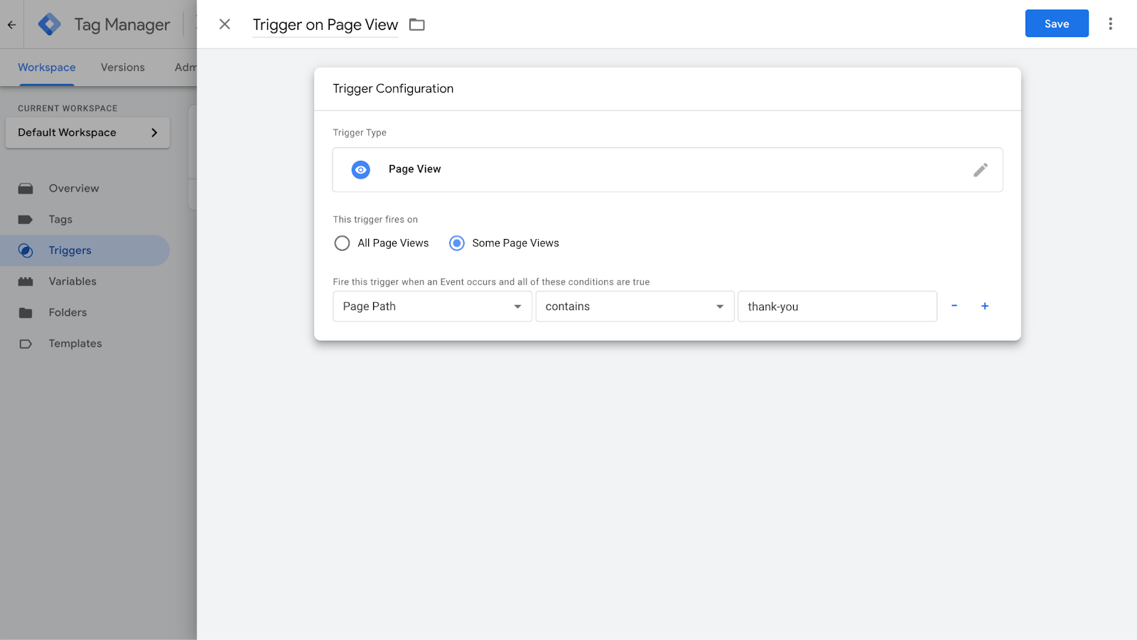 Page View Conditions - Track Form Submissions in Google Tag Manager