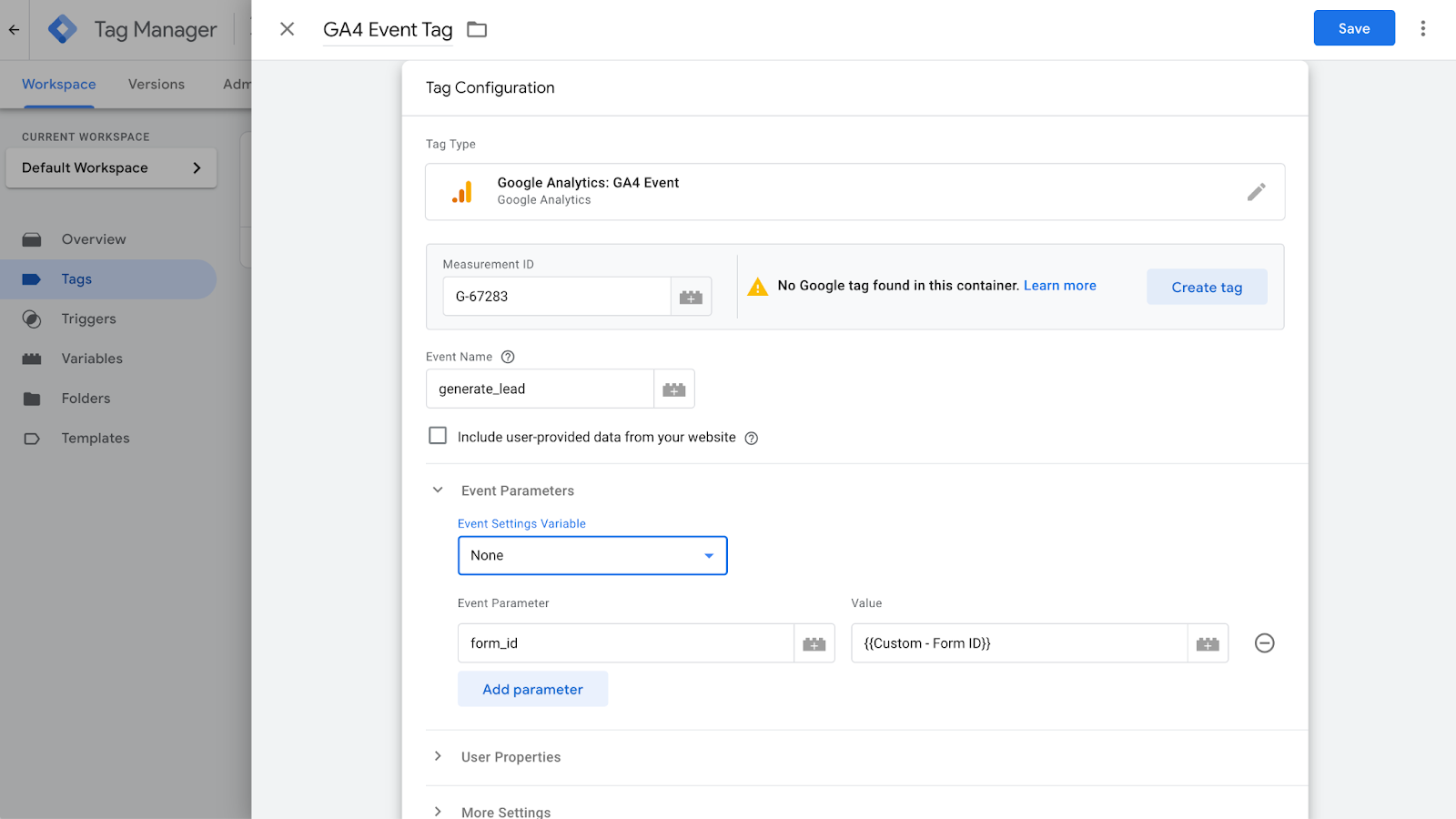 GA4 event parameters - Track Form Submissions in Google Tag Manager