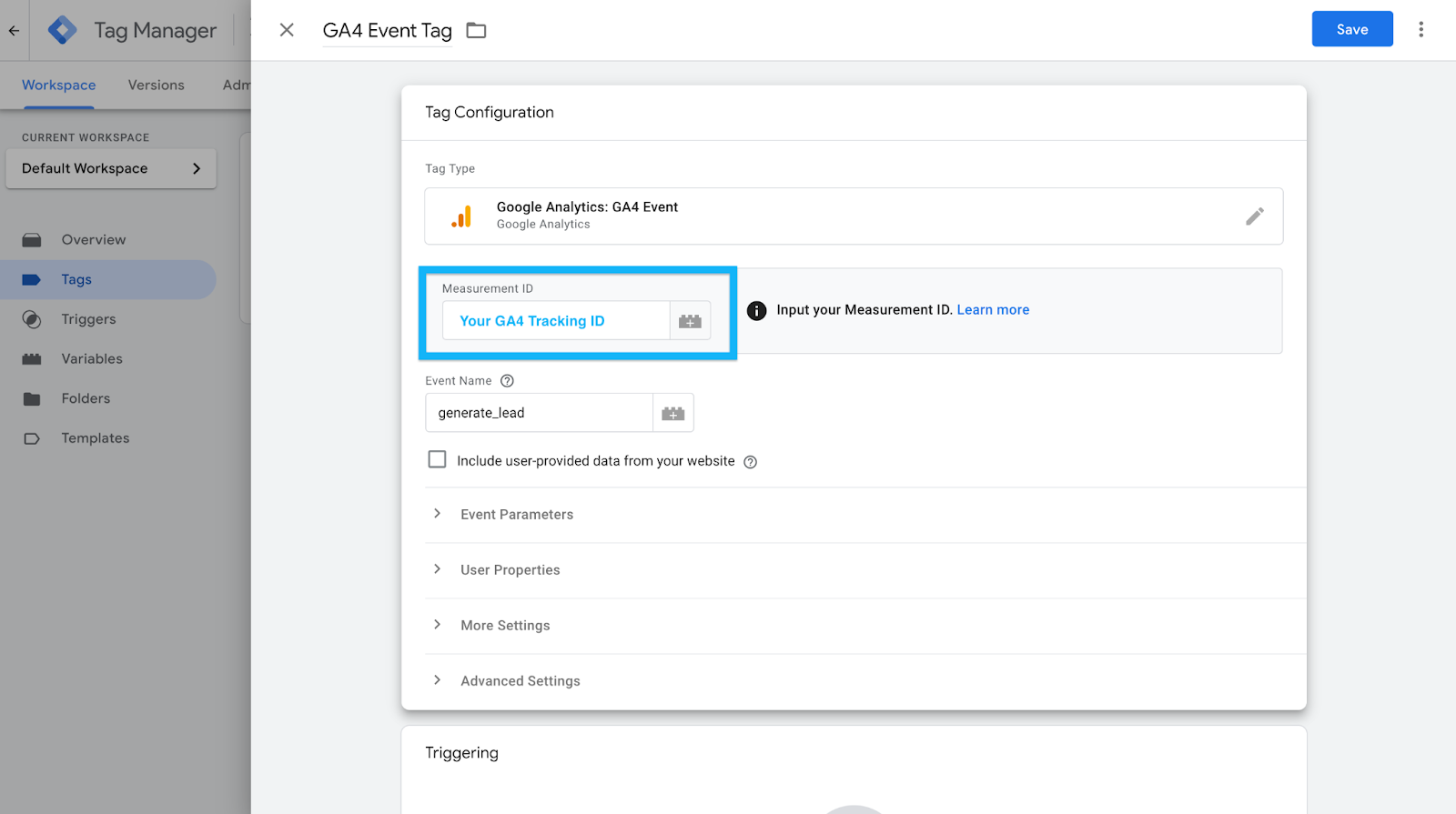 Tracking ID - Track Form Submissions in Google Tag Manager