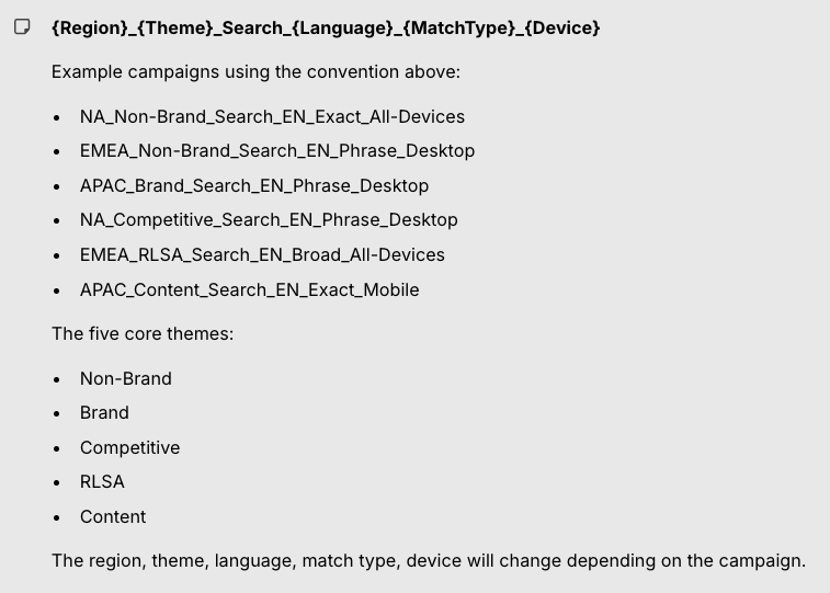 google ads naming conventions