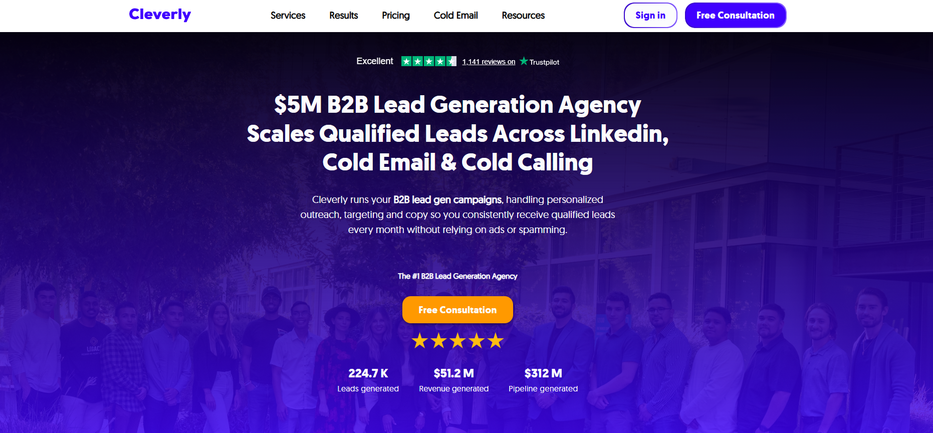 A screenshot of Cleverly homepage.
