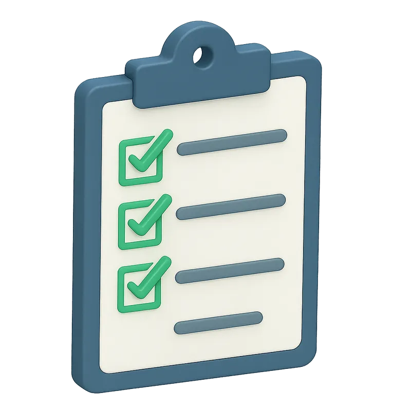 icon de iamgen de un clipborad tachando tareas terminadas