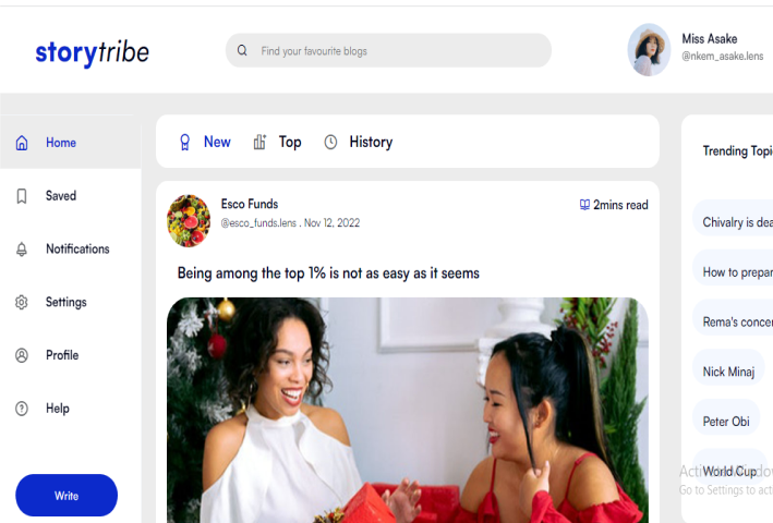image of a socila media website on th blockchain