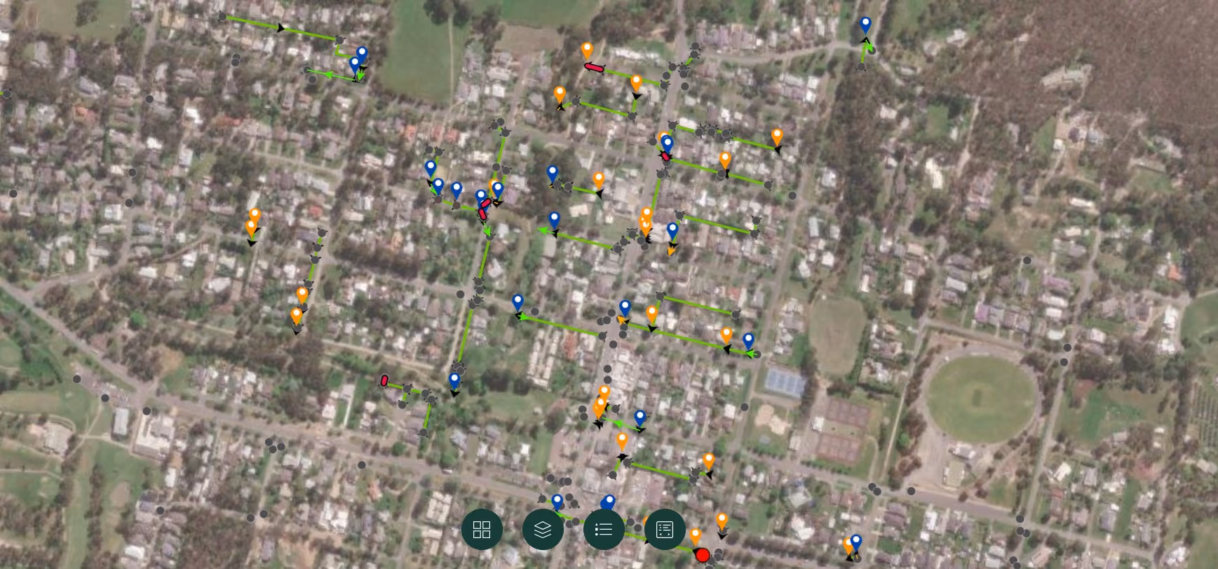 Screenshot of a data health check tool for councils to assess their water network data in a concentrated location
