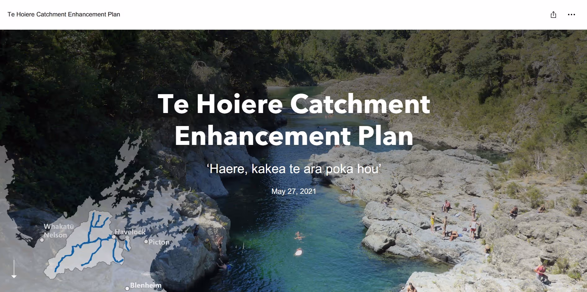 A custom arcgis storymap designed to communicate a complex catchment management plan to a variety of stakeholders with interactive maps and data