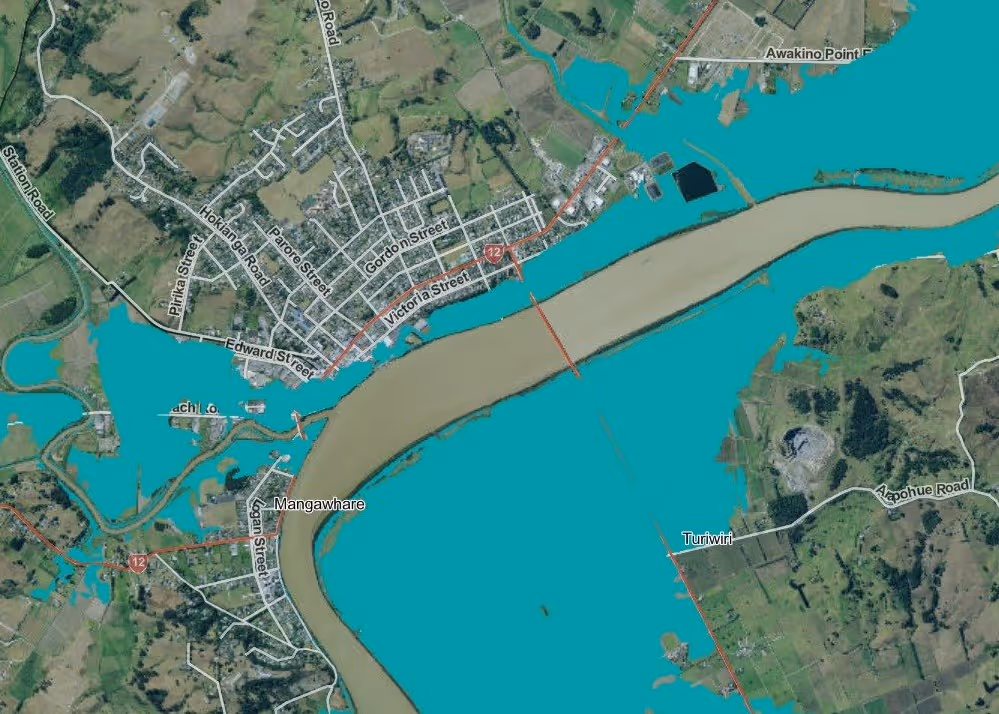 Screenshot from the natural hazard risk portal developed for a New Zealand council