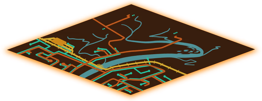 Illustration of the layer assessed for infrastructure, properties and the impacts of climate change and storms on the built environment
