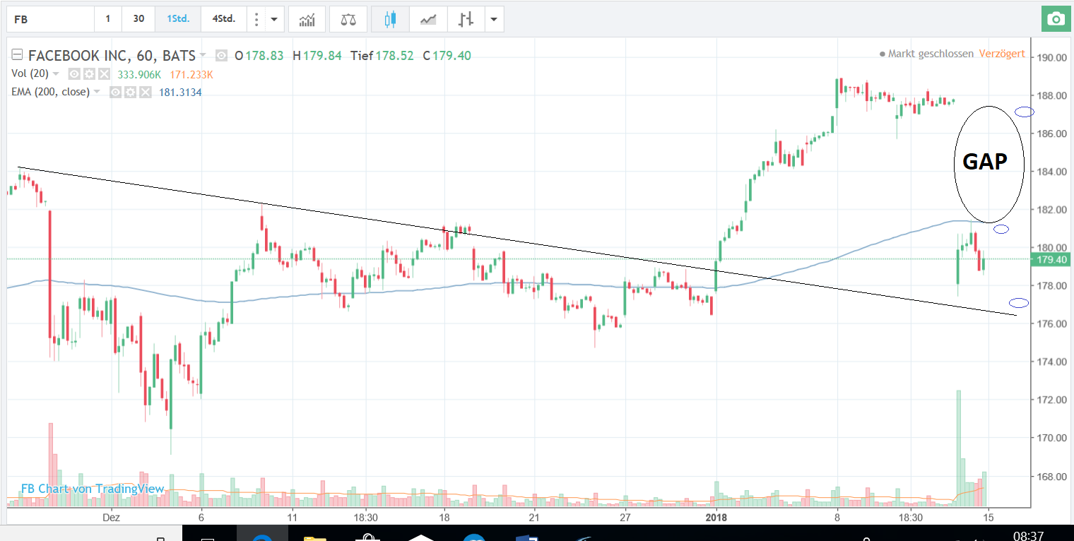 Facebook Stundenchart