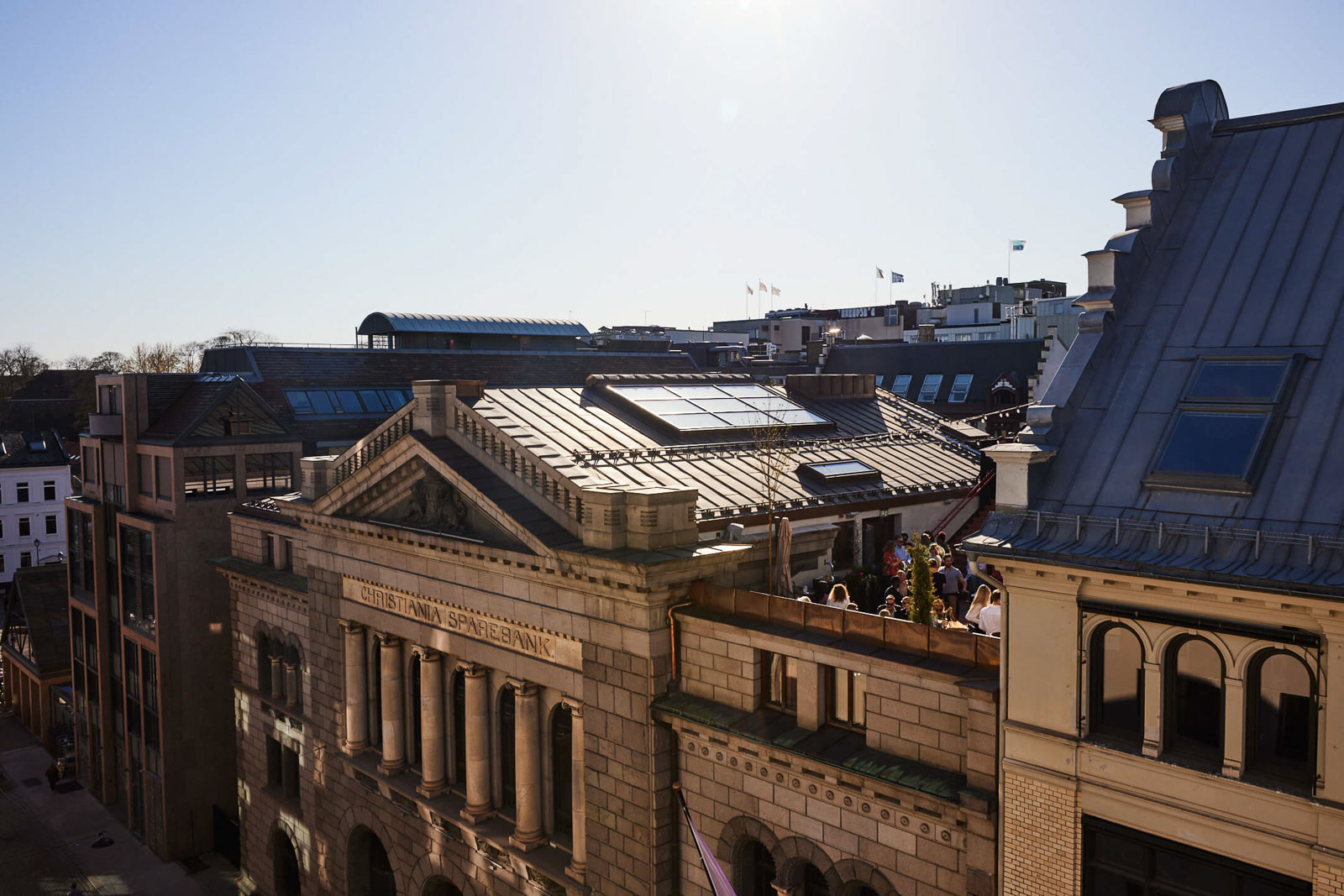 Takterrassen Kron & Mynt på Sentralen i Oslo.