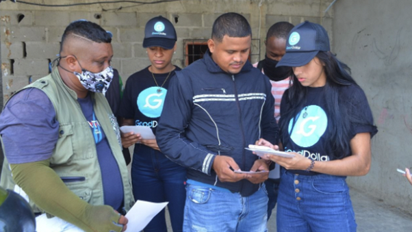 Good Dollar Ambassadoes working on the ground with locals