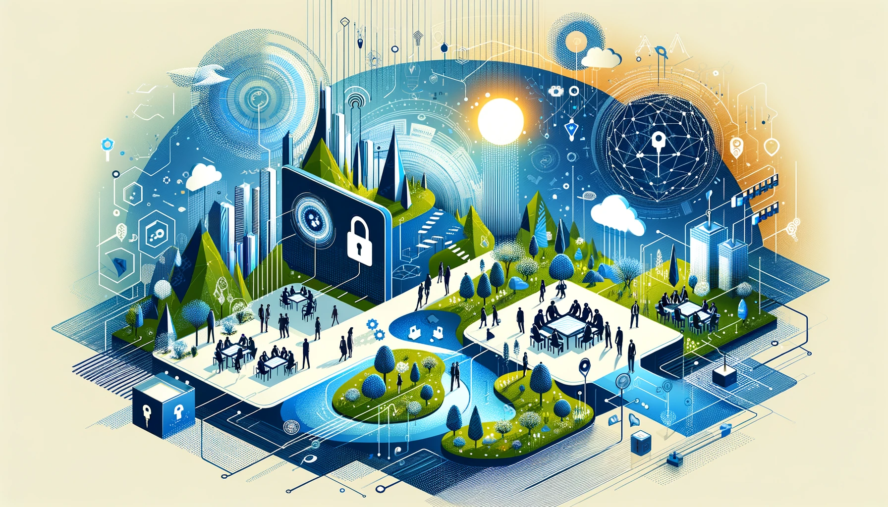 An image representing nonprofits and impact organizations engaging, as a community, safely and confidently.