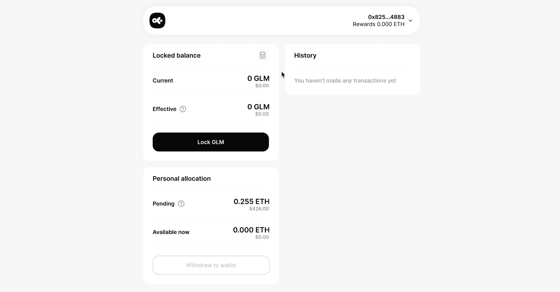 GIF showing some calculating their rewards on the Octant app
