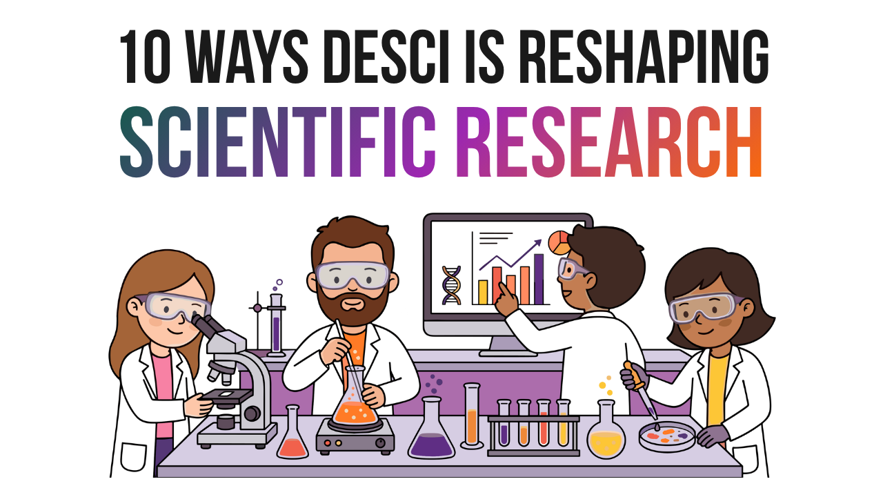 Group of scientists conducting research, in cartoon format.