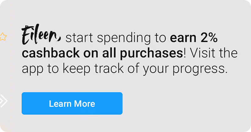 Inkredible Finance email with personalized messaging for Eileen