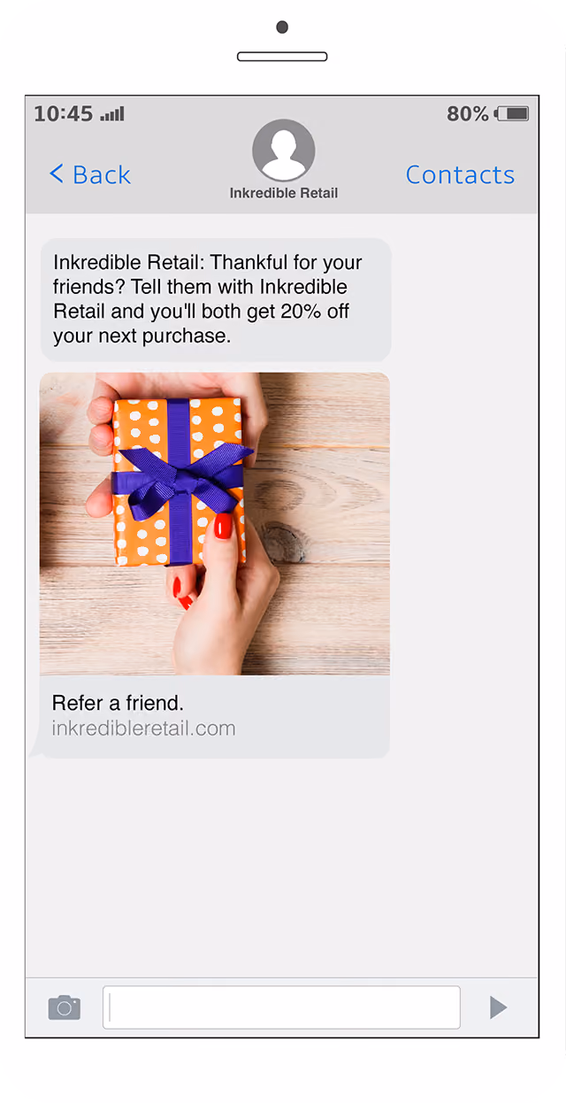 Image of iPhone SMS from Inkredible Retail