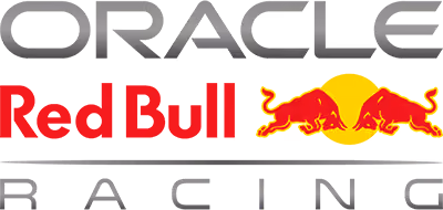 Oracle Red Bull Racing Formula 1 team logo with two red bulls charging on a yellow background.