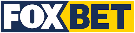 Logo of FOX BET sports betting platform with FOX in white on dark blue and BET in dark blue on yellow background.