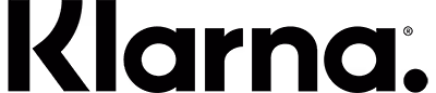 Klarna logo in black lowercase font.