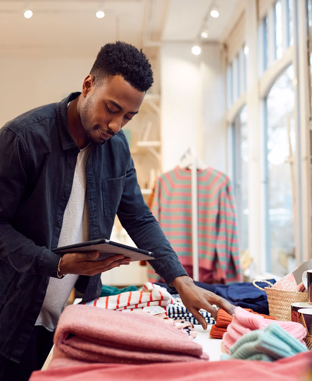 Man shopping