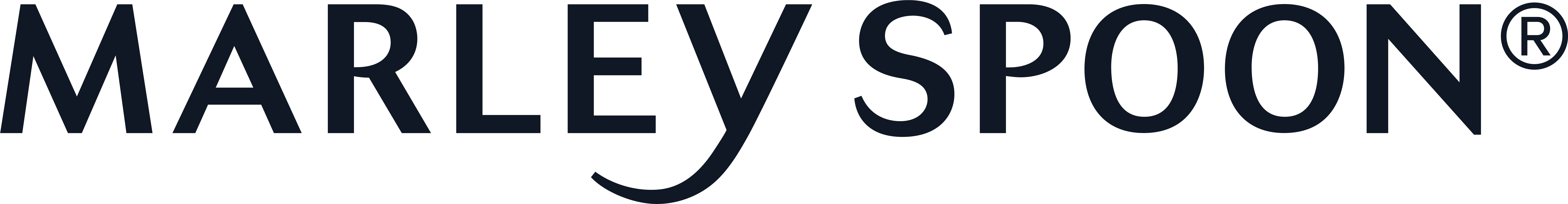 Marley Spoon brand logo in uppercase black letters with a registered trademark symbol.
