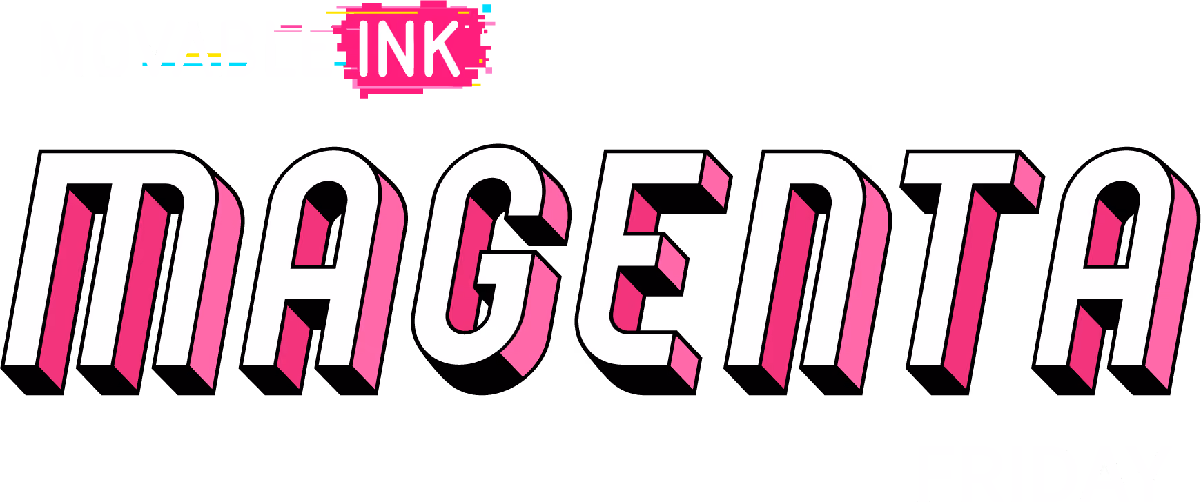 Magenta Friday logo with the word MAGENTA in large white and pink 3D letters and MOVABLE INK in smaller text above.