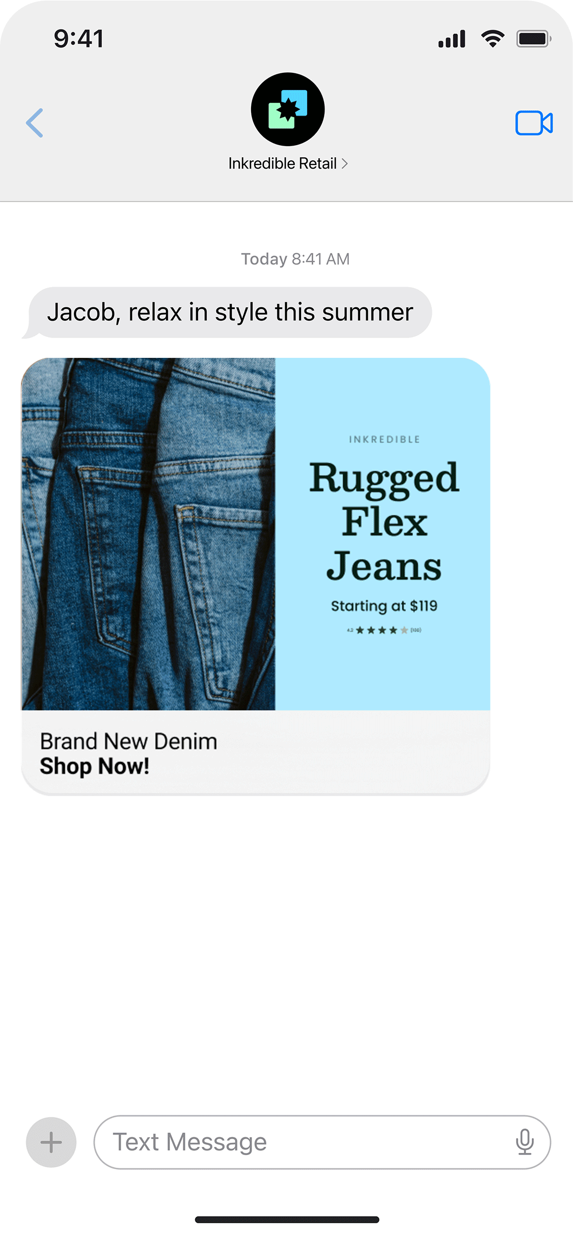 two images of personalized mobile messages