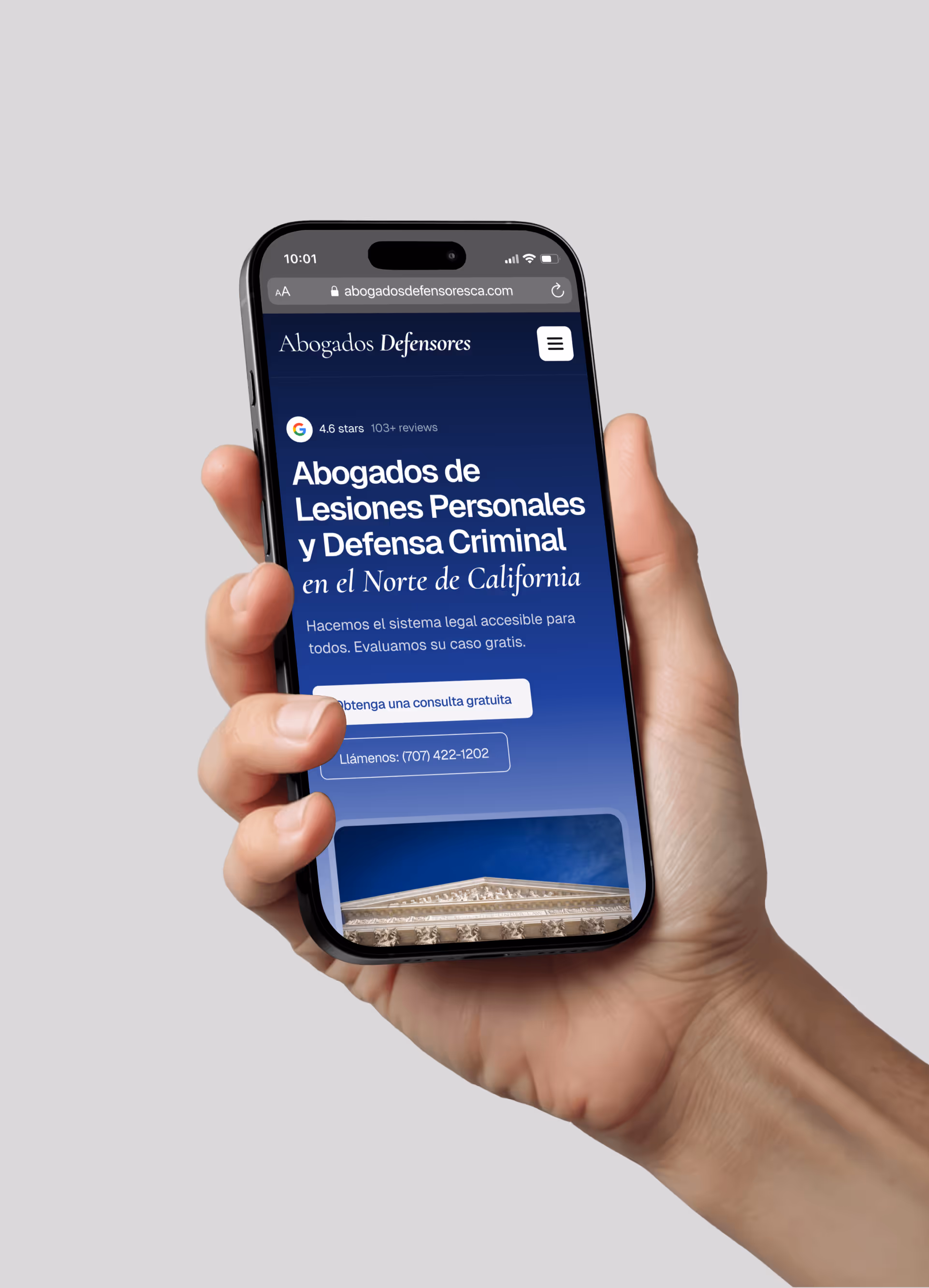 Abogados Defensores Mobile Mockup