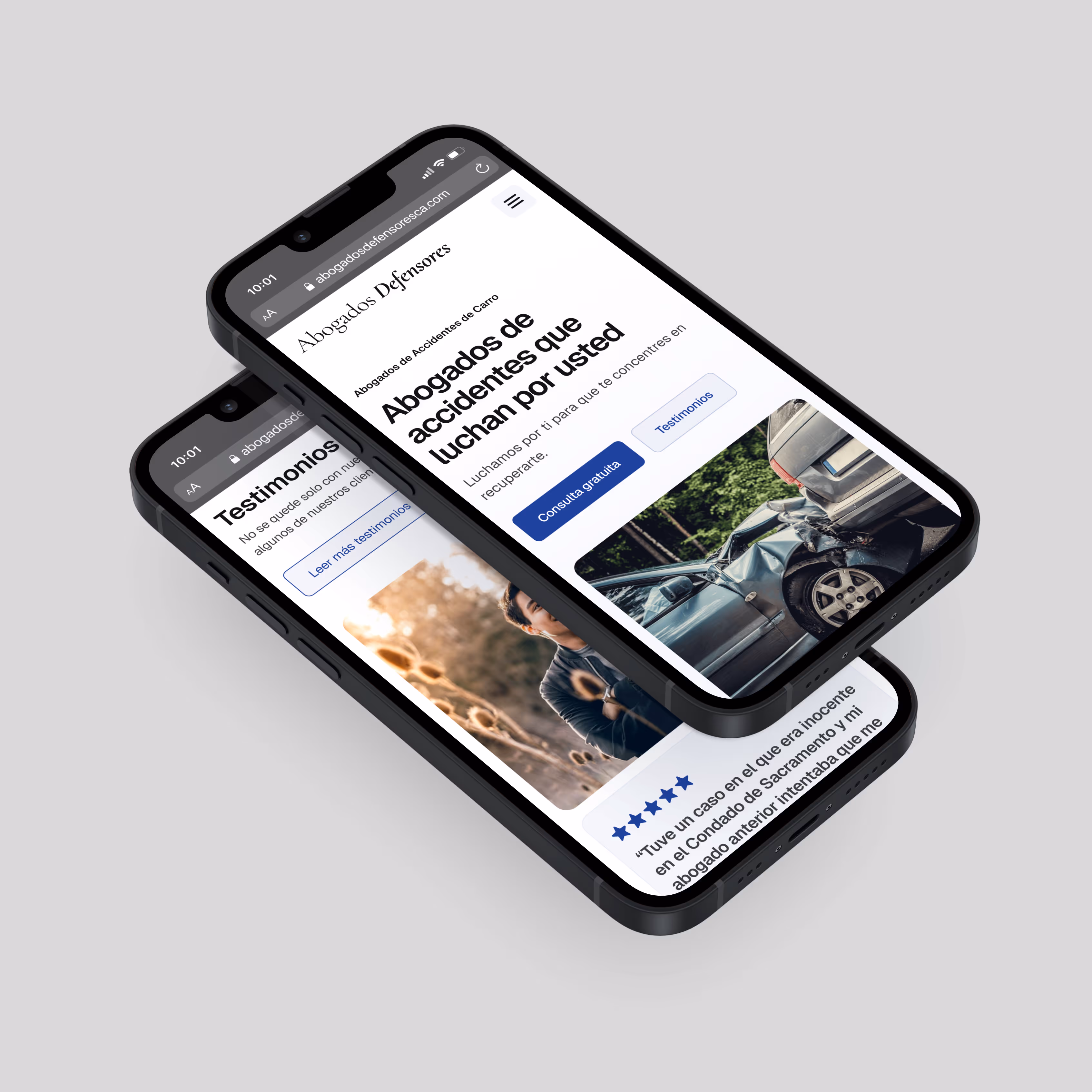 Abogados Defensores Mobile Mockups