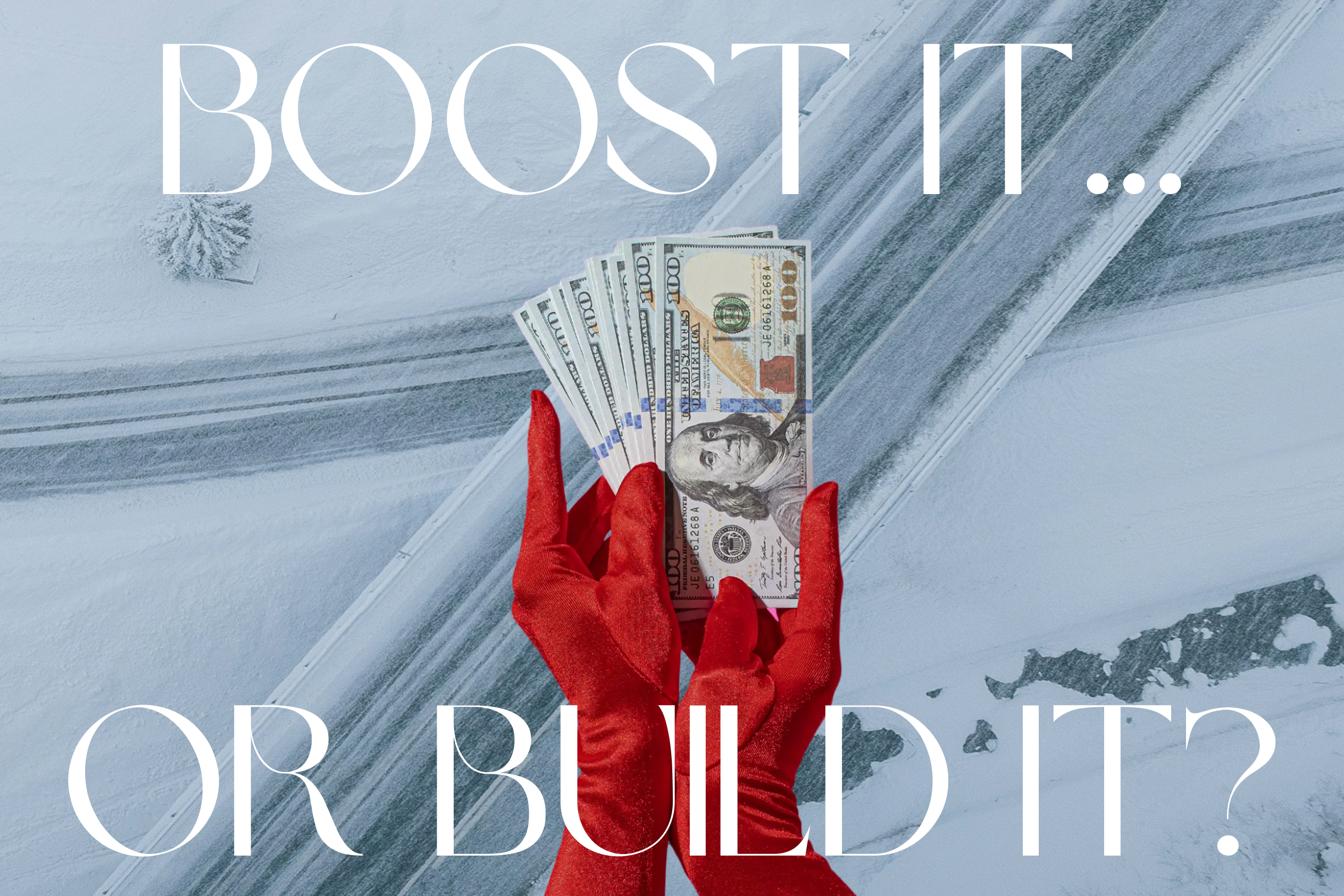 Neon Sign heart on a red background