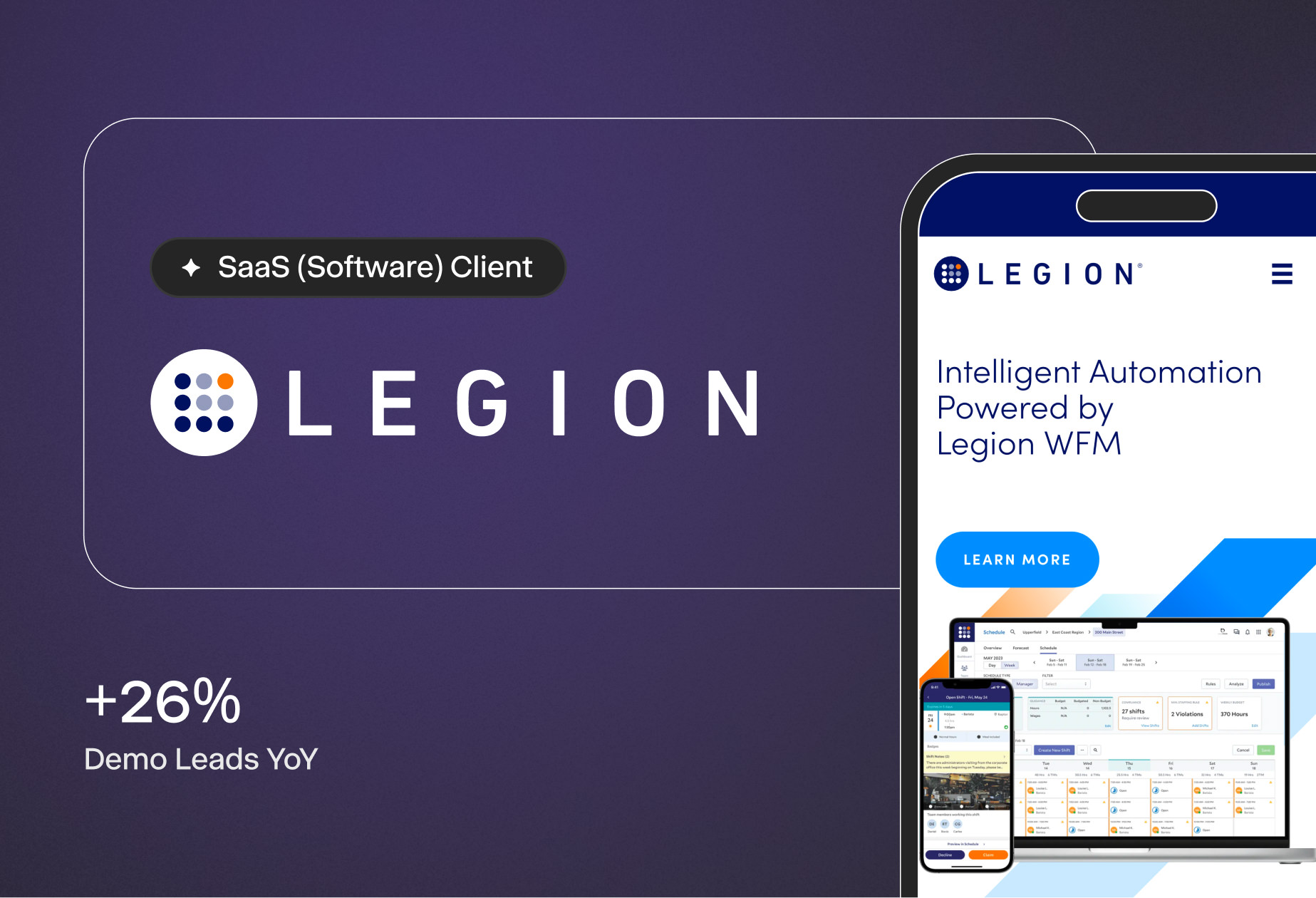 How Legion Grew Demo Leads +26% in a Year