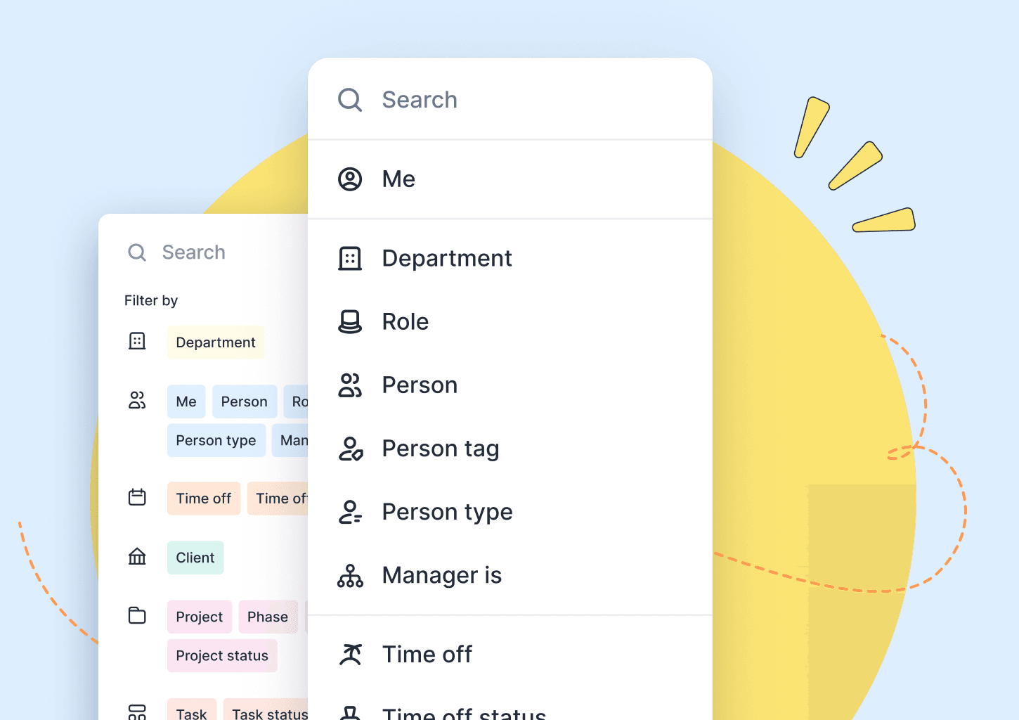 New filter drop-down menu in Float