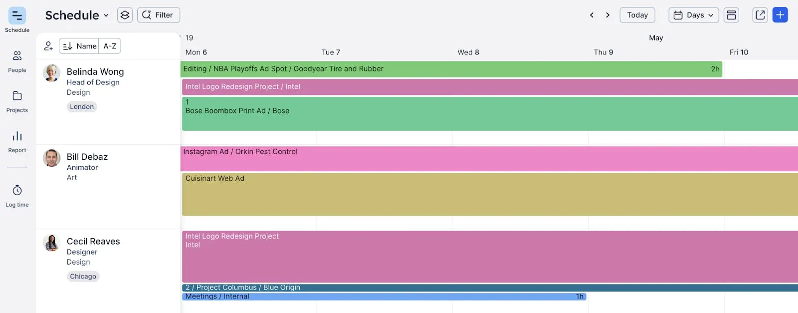 A team's schedule in 鶹
