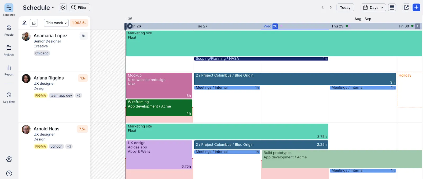 A team's schedule in 鶹