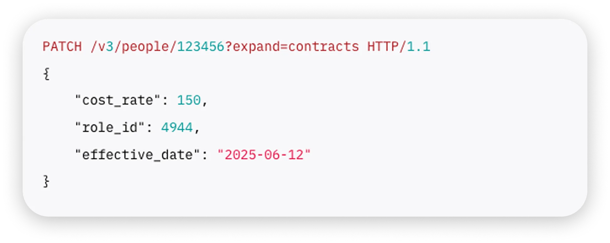 An image showing code from the �鶹���� API for cost rates