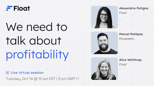 We need to talk about profitability event flyer