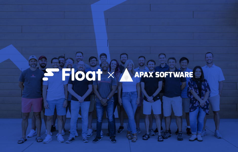 Image of APAX team with text: Float x APAX Software