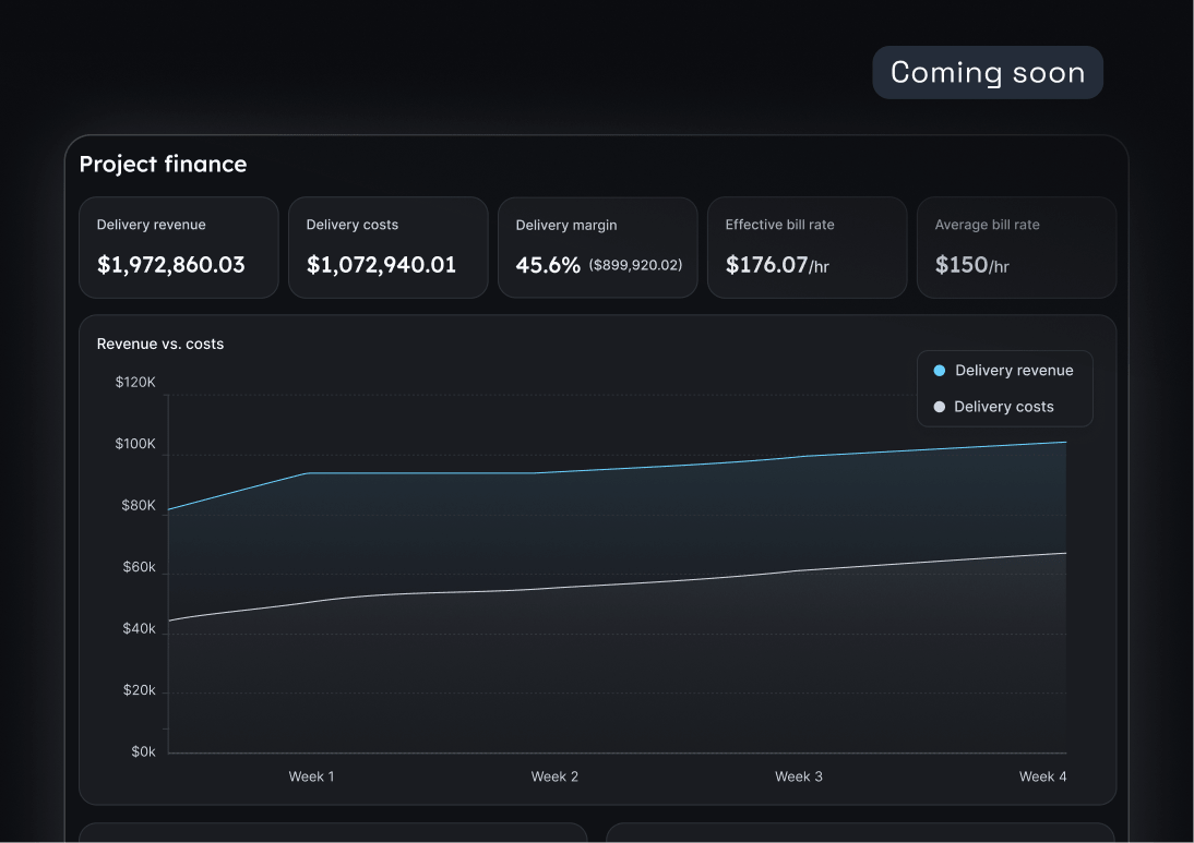 A stylized visual showing ����ɫ��Ƭ's project finance dashboard coming soon