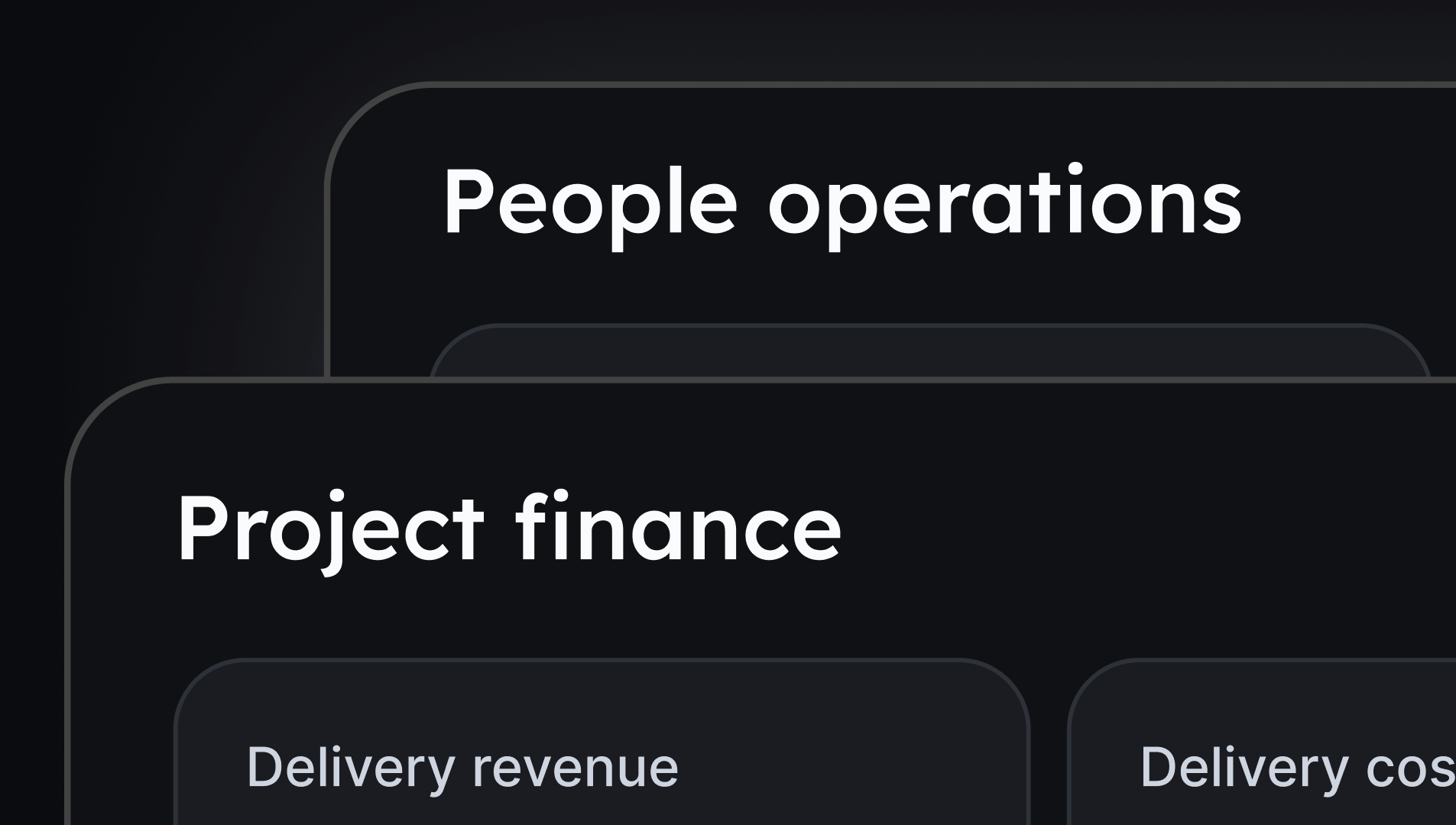 A visual showing Float's people operations and project finance dashboards