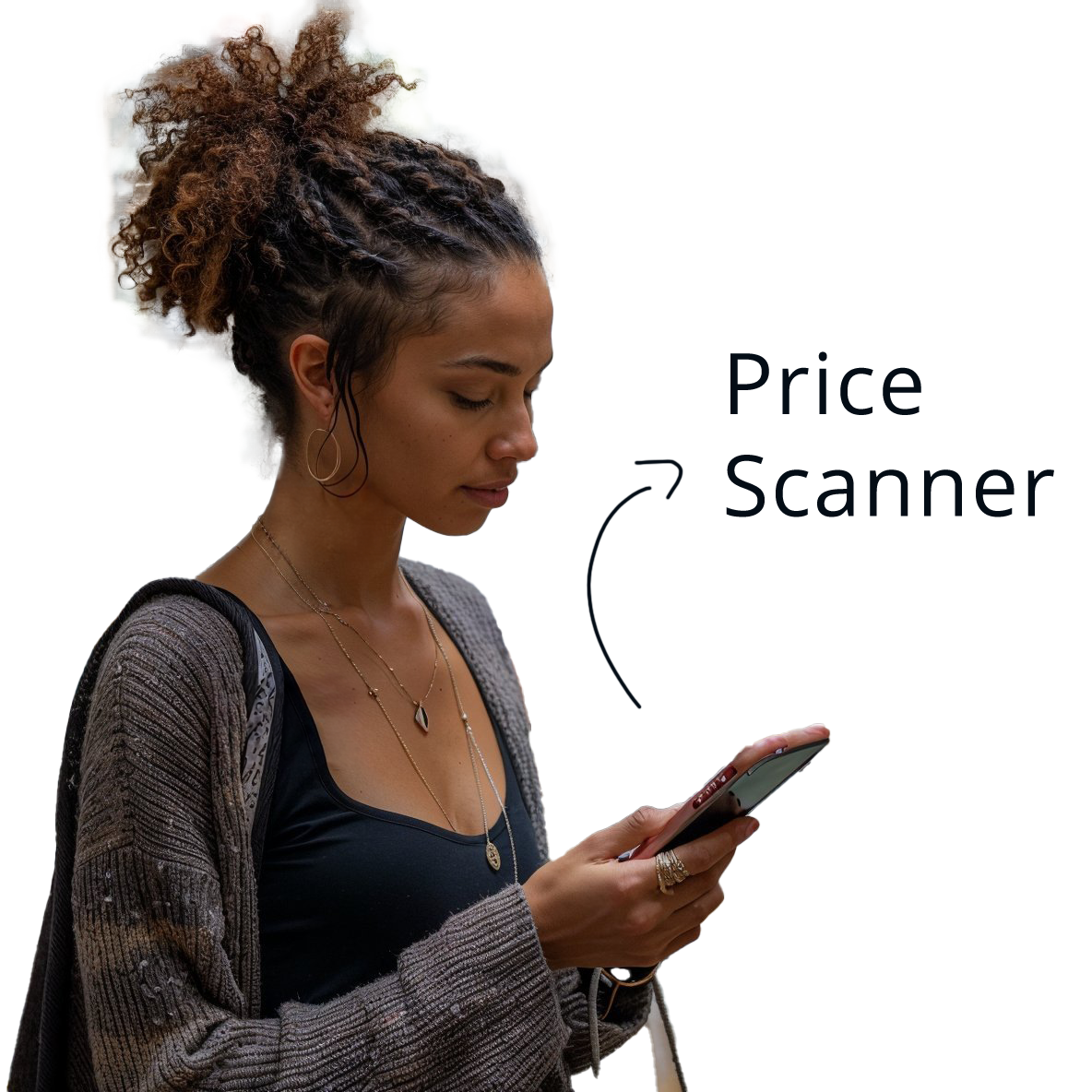 Woman Using Price Parrot