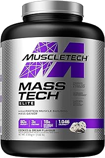 ISO Mass Xtreme Gainer, Weight Gainer Protein Powder with Creatine, 60 Grams of Protein, Whey Isolate Protein Powder for Lean Muscle Gain, 10 LBS with 30 Servings, Cookies N Cream