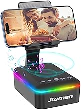 JTEMAN Gifts for Men Women,Cell Phone Stand with Bluetooth Speaker,LED Light,and Lanyard,Cool Tech Gadgets,Unique Birthday Gifts for Men Husband Mom Dad