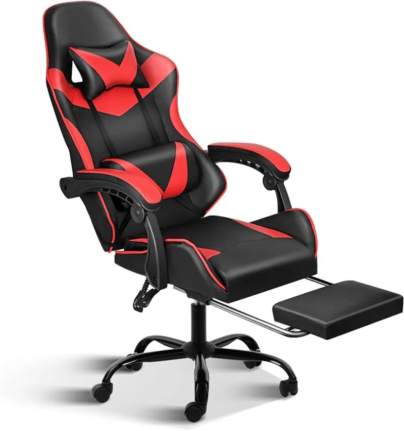 Gaming Chair, Backrest and Seat Height Adjustable Swivel ...