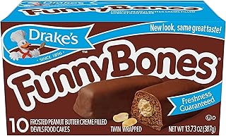 Drake\'s Funny Bones, 10 Twin-Wrapped Devils Food Cakes, 13.73 OZ Box
