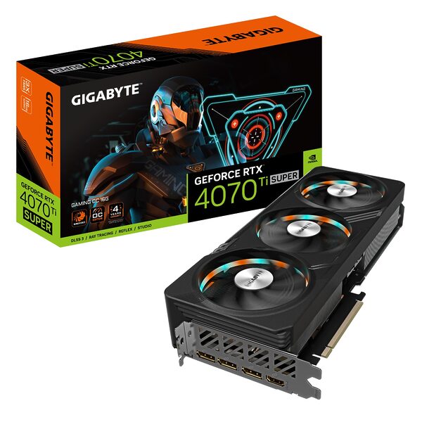 GeForce RTX 4070 Ti Super Gaming OC 16G Graphics Card, 3X WINDFORCE Fans, 16GB 256-bit GDDR6X, GV-N407TSGAMING OC-16GD Video Card