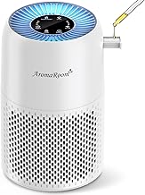 AROEVE Air Purifiers for Home, Air Purifier Air Cleaner For Smoke Pollen Dander Hair Smell Portable Air Purifier with Sleep Mode Speed Control For Bedroom Office Living Room, MK01- White