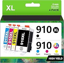 910xl Ink Cartridges Combo Pack for HP Officejet Pro 8020 Replacement 910 HP910XL Work 8025 8028 8030 8035 8022 Printer (Black and Color, 4 Pack)